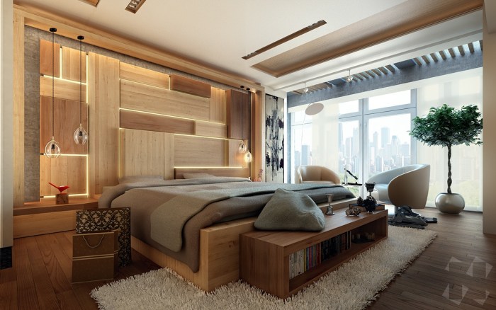 Bedroom interior wall ideas trends style industrial concrete