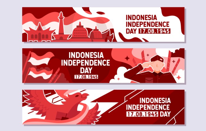 Contoh desain banner hut ri